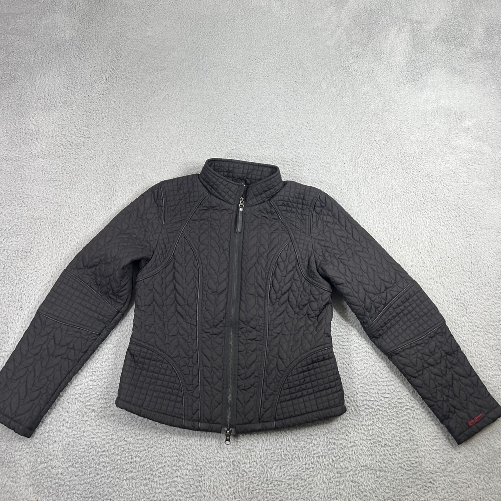 Harley Davidson Womens Jacket Size Small Black Quilted Motorcycle 90s Zip